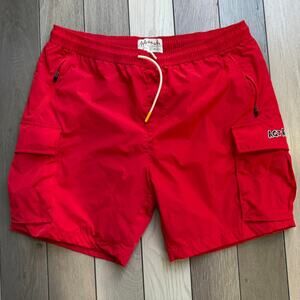 Agtawh red cargo swim shorts